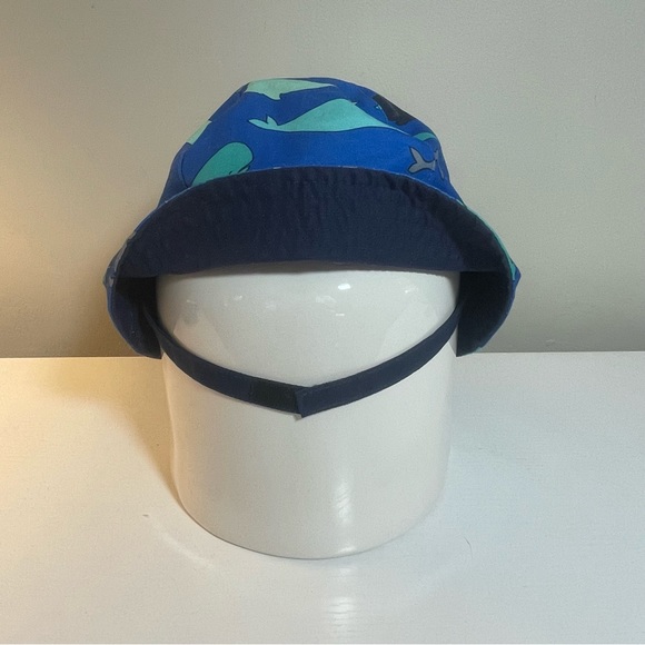 Cat & Jack Blue Whales Baby Sun Hat w/Chin Strap Size 12-18 … - Picture 7 of 7